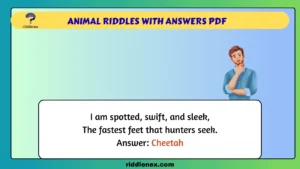 Animal Riddles with Answers PDF