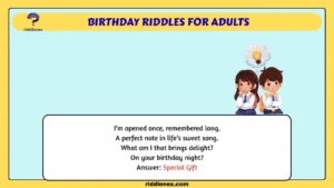 Birthday Riddles for Adults
